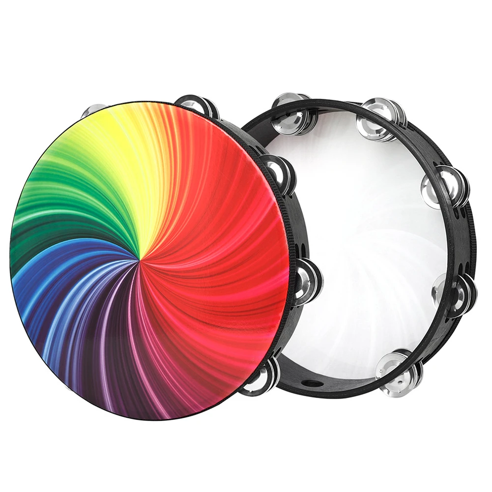 8/10Inch Professional Tambourine Musical Instrument Music Drums Christian Dance Orff Percussion Instrument Tambourine hand tambourine