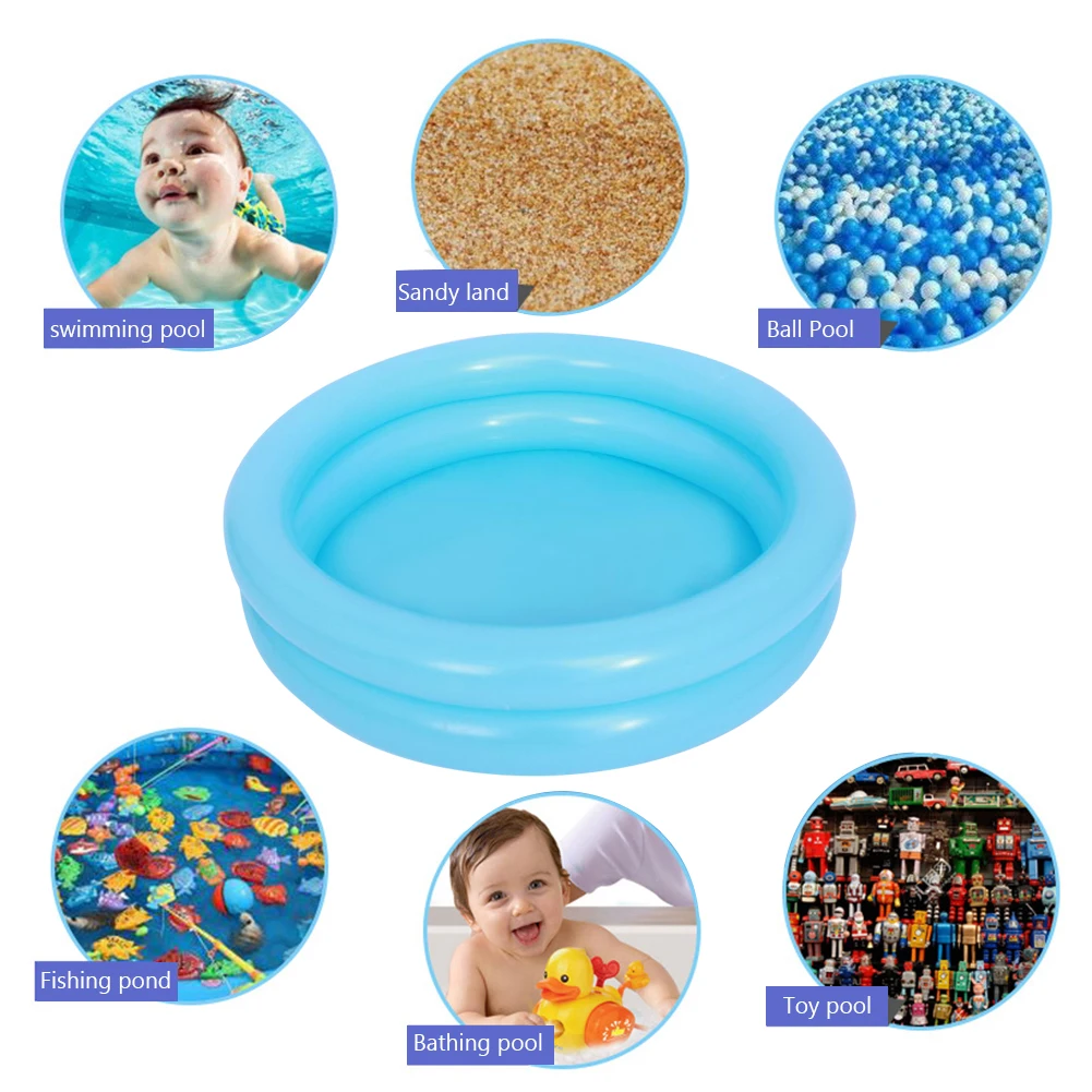 Round Inflatable Baby Pool - Toddler Pool with Pump for Indoor & Outdoor