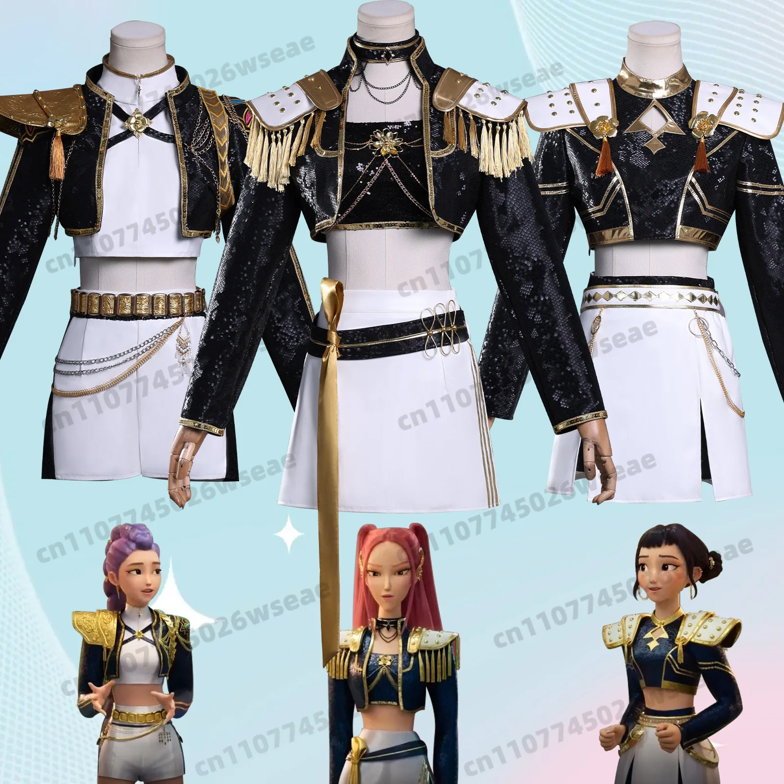 Costume Cosplay Anime Rumi/Mira/Zoey – Completo Per Feste, Halloween E Convention, Con Tessuto Morbido E Traspirante