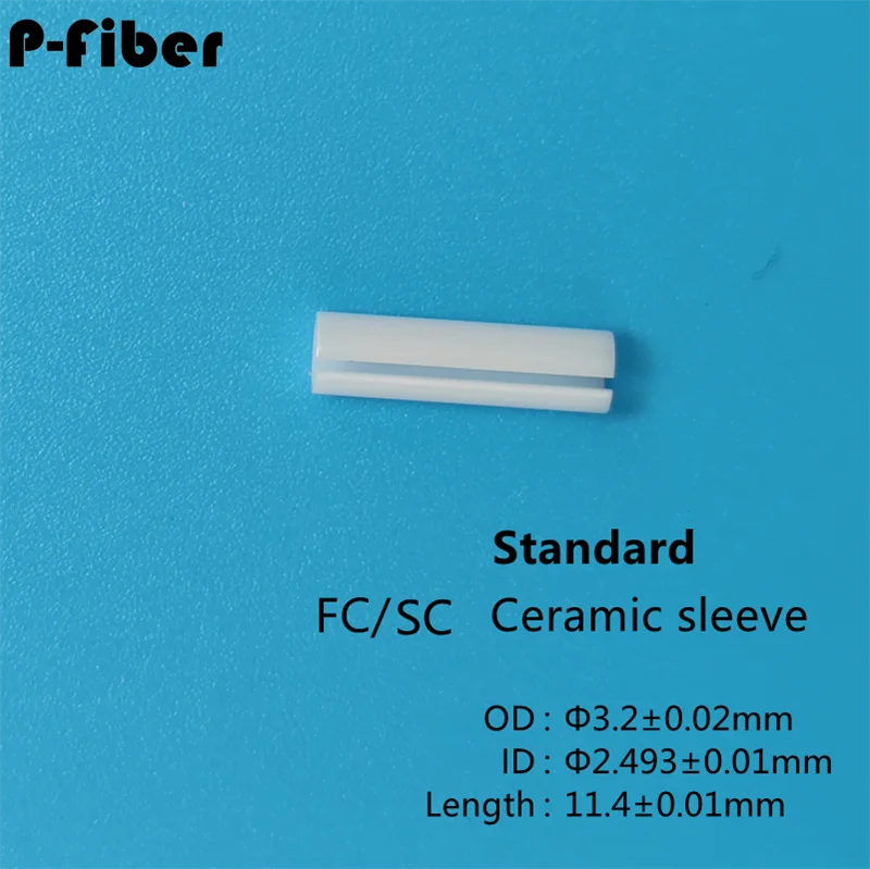 ceramic sleeve LC SC 100pcs 2.5mm 1.25mm for fiber optic adapter 10pcs 50pcs FC optical ftth accessory Part kits