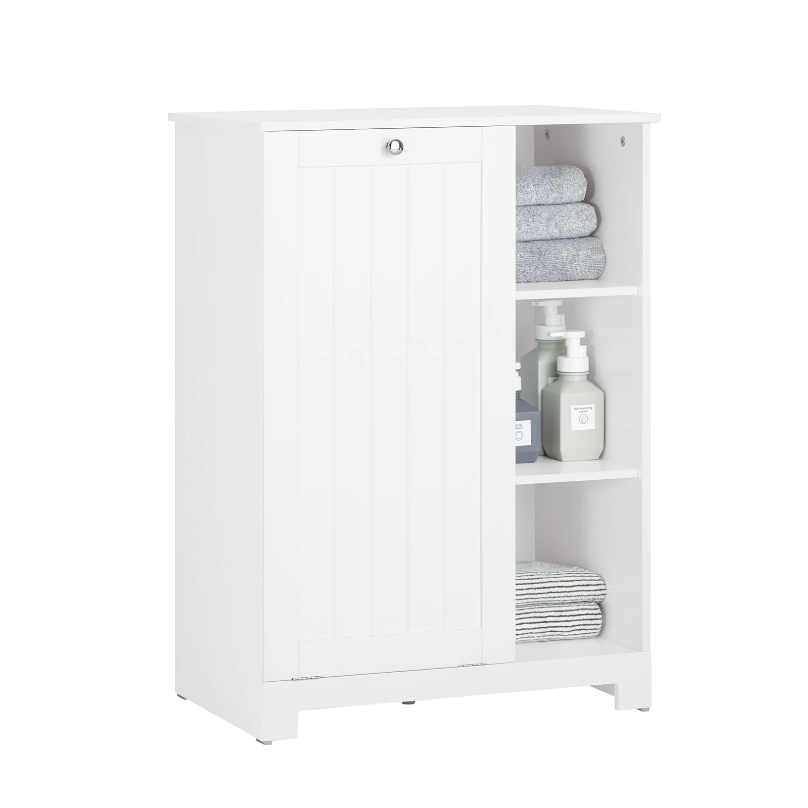 SoBuy BZR105 laundry wardrobe with fold-out laundry bag laundry chest laundry collector laundry basket bathroom wardrobe