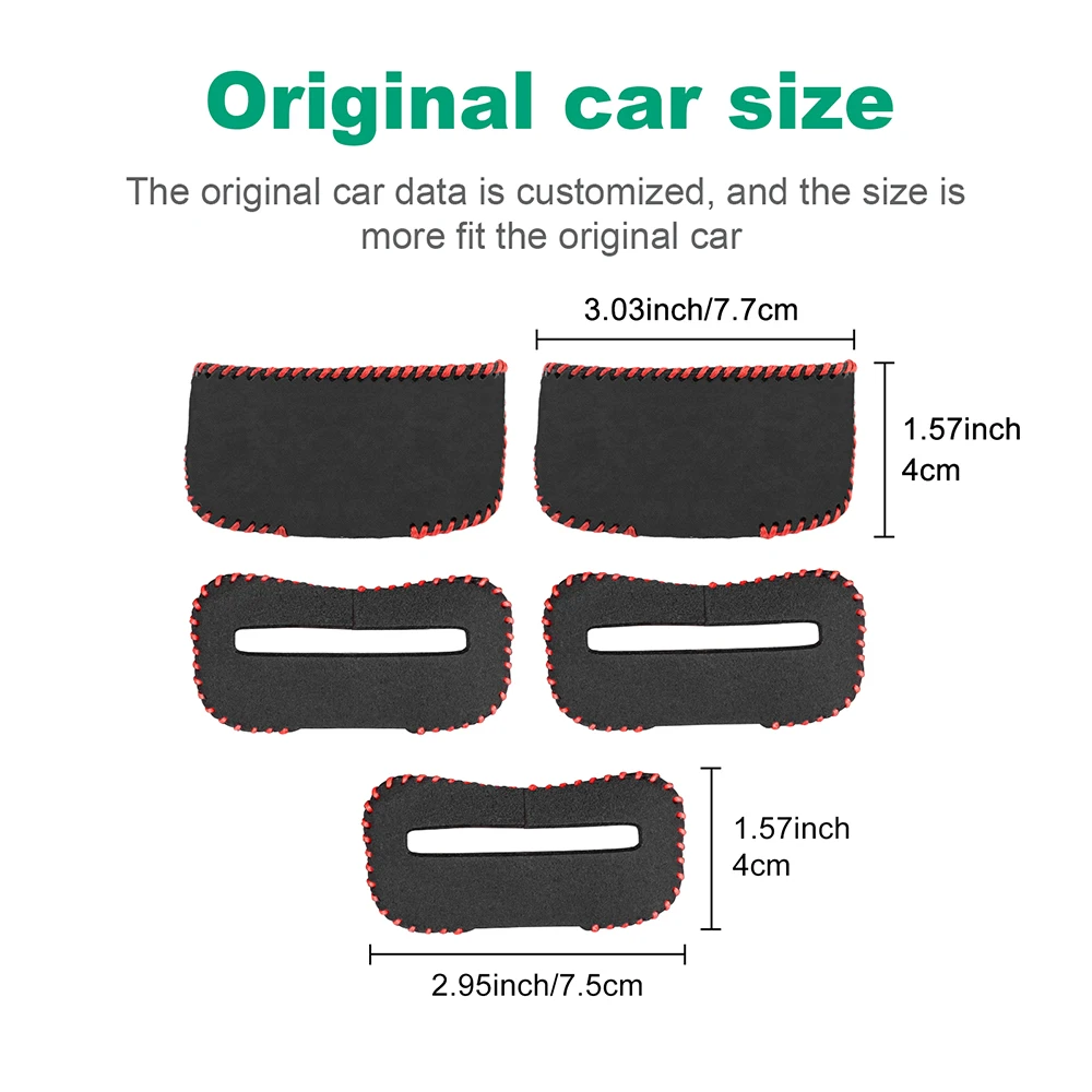 Suede Seat Belt Buckle Protector Covers - Premium Car Accessories