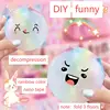 Rainbow Nano Tape Glue Pinch Music Blowing Gold Powder Toy Kid Shinny Set Students DIY Decompression Water Balloon Tape 1