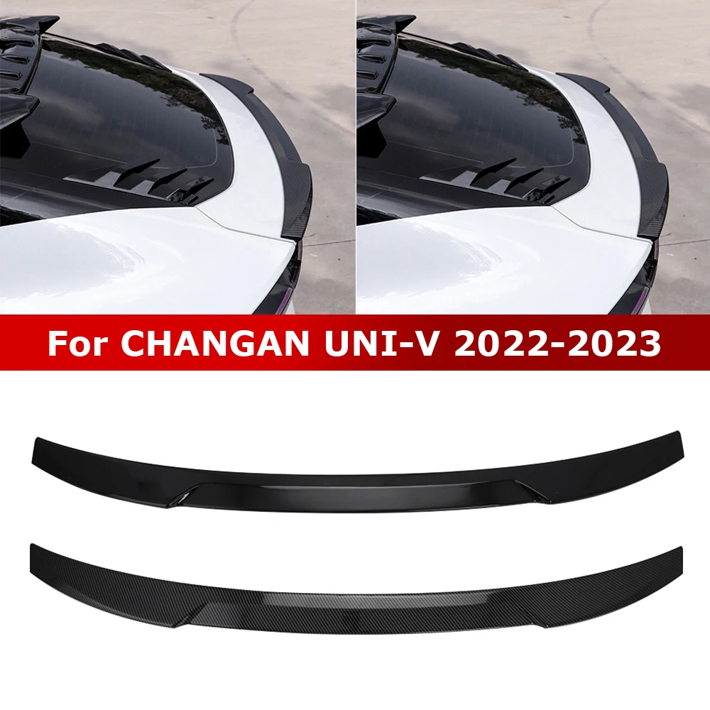 

UNIV спойлер для багажника CHANGAN UNI-V заднее крыло 2022 2023 Внешние декоративные аксессуары Ducktail из углеродного волокна запасной спойлер