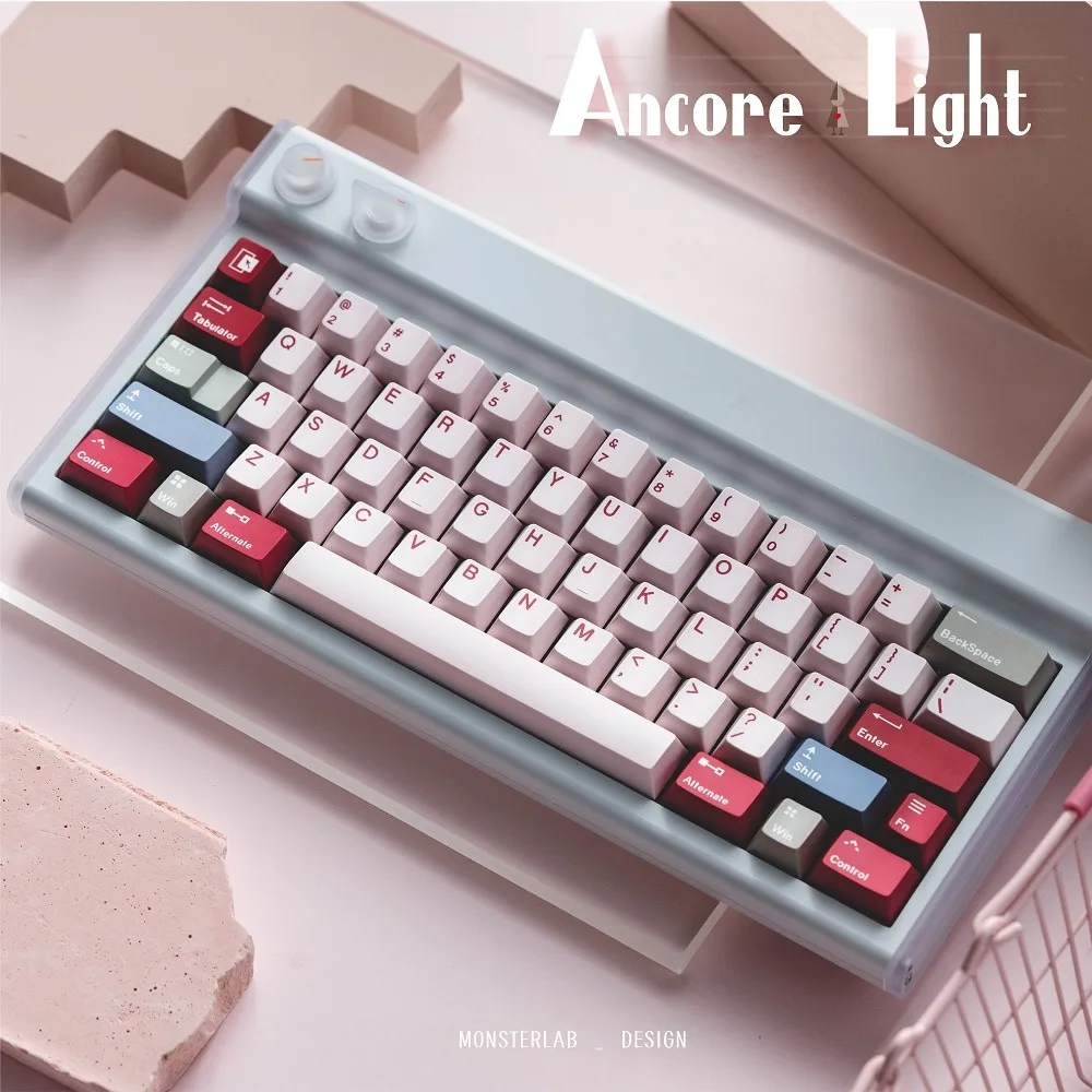 MonsterLab ANCORE LIGHT 키캡 세트 PBT 금속 페인트 파우더 맞춤형 키보드 캡 기계식 키보드 용 체리 프로필 키캡