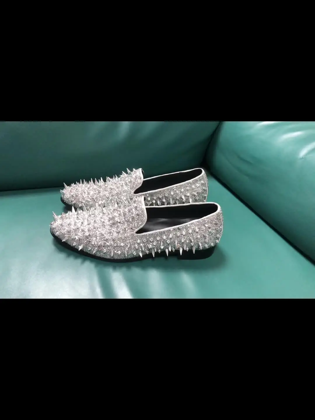 blue dress shoes with spikes VIP Spiky Slip-on Dress Shoe by After Midnight – DAPPERFAM main image 0