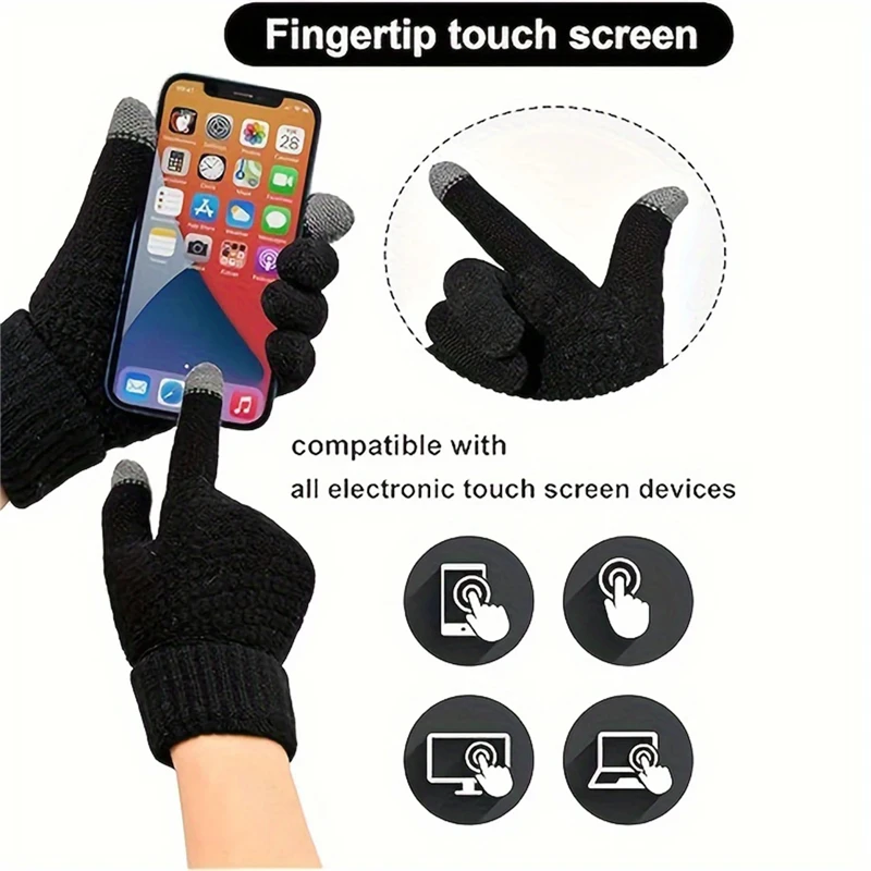 Winter Outdoor Skiing Gloves Mobile Phone Touch Screen Operation Men's Women's Thick Warm Sports Gloves