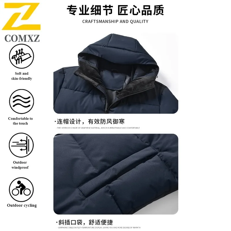 Men's Reversible Hooded Jacket  Winter Thermal Coat Waterproof Windproof Double Face Fleece Outerwear for Cold Weather  2025