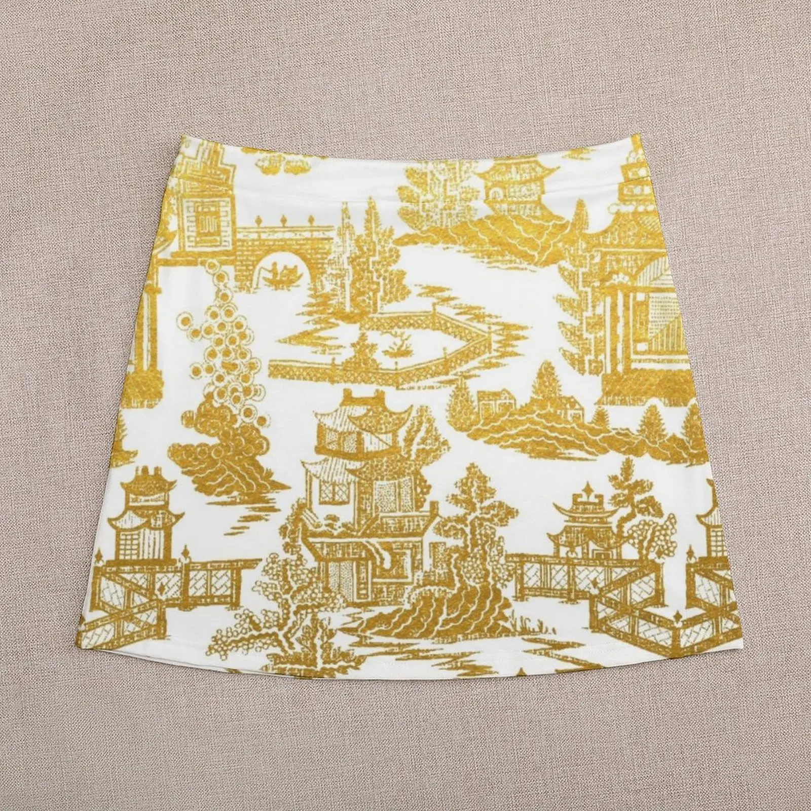 Golden Pagoda Chinoiserie Lovers Mini Skirt rave outfits for women Clothes for summer skirt skirt