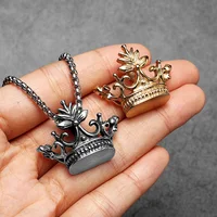 Crown Men Necklaces With Pendant Stainless Steel Fashion Jewelry For Male Women Punk Trendy Hip Hop Accessories Gifts Wholesale 2