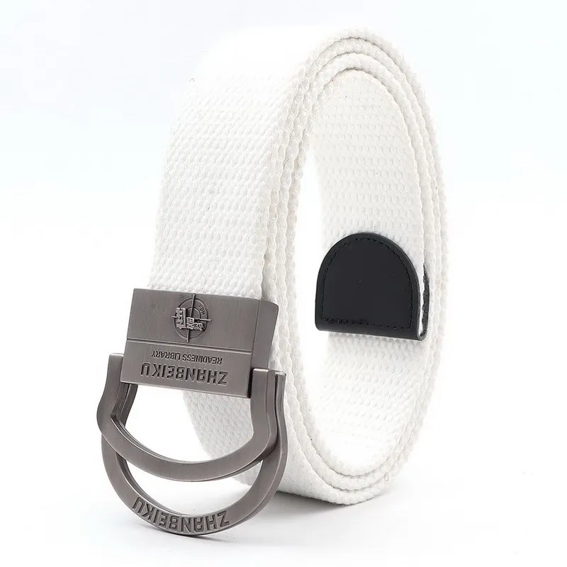 

Классический мужской ремень с двойными кольцами, металлическая скользящая Пряжка, парусиновые дышащие аксессуары джинсы унисекс, уличный поясной ремень, военный цинто