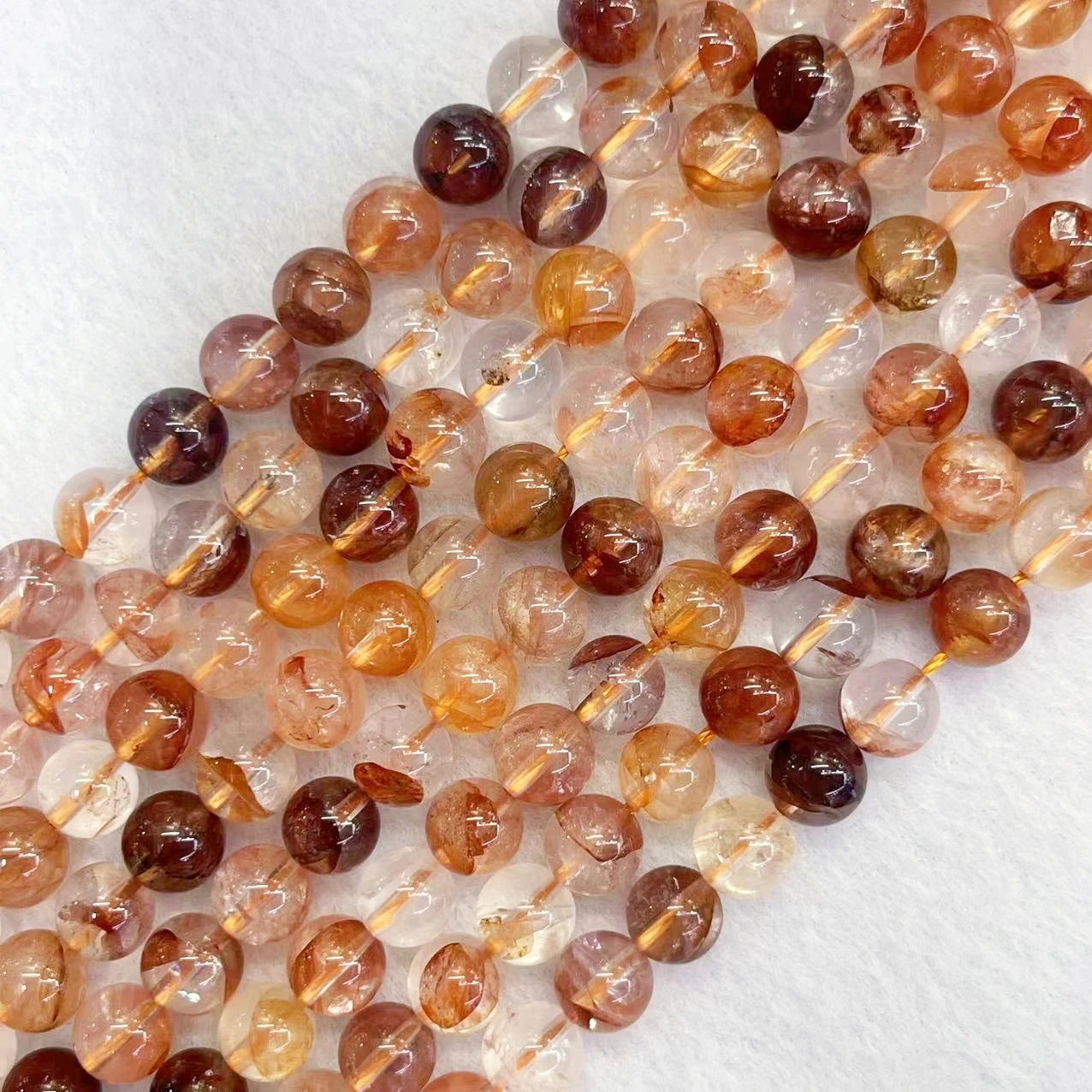 Genuine Natural Red Gum Flower Crystal Stone Quartz Healing Gemstone Round Loose Beads 6/8/10MM For DIY Top Grade Jewelry Making