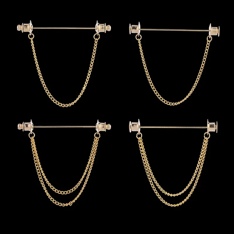 Alfileres De Cadena Para Hombre Y Mujer, Con Cadena Colgante, Broche De Borla, Alfileres De Solapa Para Trajes, Cadenas De Alfiler De Solapa, Pasador De Solapa Largo, Para Traje De Negocios