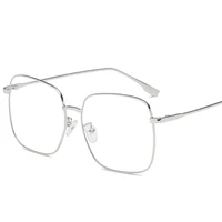 Big Frame Square Myopia Lens Women Diopter Eyeglasses Metal Pink Frame Nearsighted Glasses Prescription 0 -0.5 -0.75 To -4.0 2