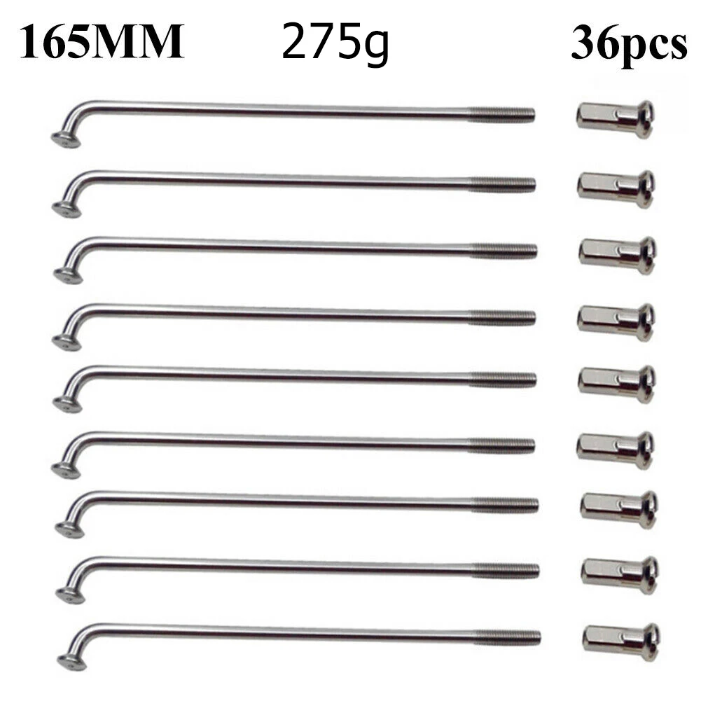 36PCS Bicycle Spokes 2.5mm 12G 12K Electric Bike Wheel Tire Steel Spokes 80-305mm Load Wire Electric Bicycles Accessories