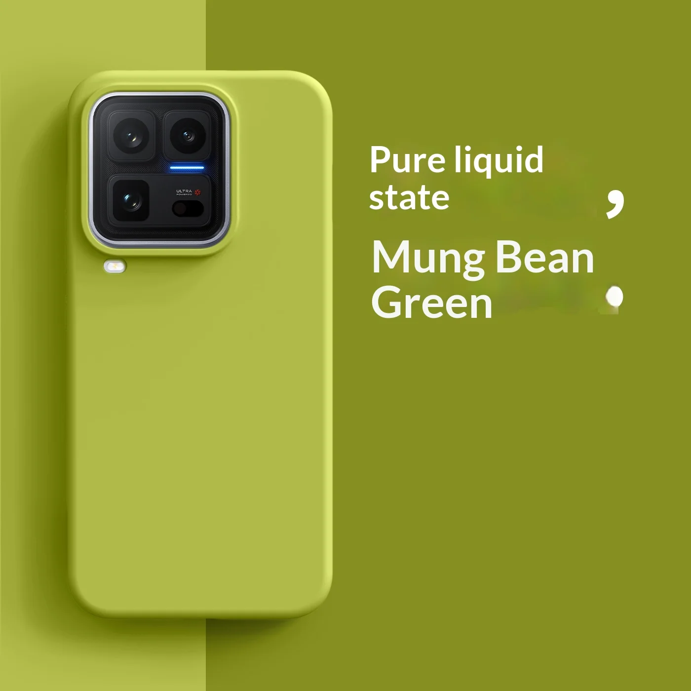 Simple Solid Color Liquid Silicone Shockproof Case - Skin-Friendly Handle Cover