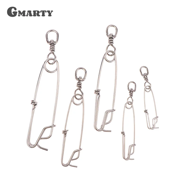 1Pc Stainless Steel Ring Tuna Fishing Clip Snap With Swivel Ring Connector For Spearfishing Long Line Fishing Accessories