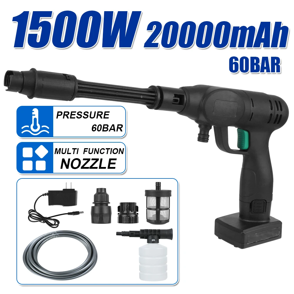

Portable Cleaning Machine Car Wash Pressure Cleaner Spray Water Tool Spray Cleaner Cordless High Pressure Car Washer