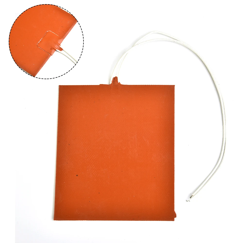 1x 100x120mm waterproof flexible silicone rubber heating element