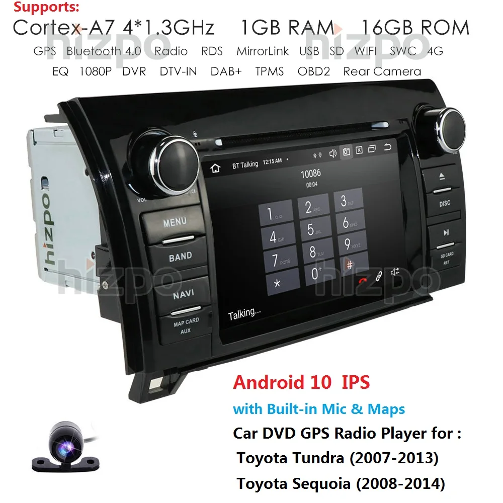 7&quot For Toyota Tundra 2007 2008 2009 2010-2013 Android 10 Car DVD GPS Radio Stereo Multimedia Navigation Autoradio Head unit WIFI |