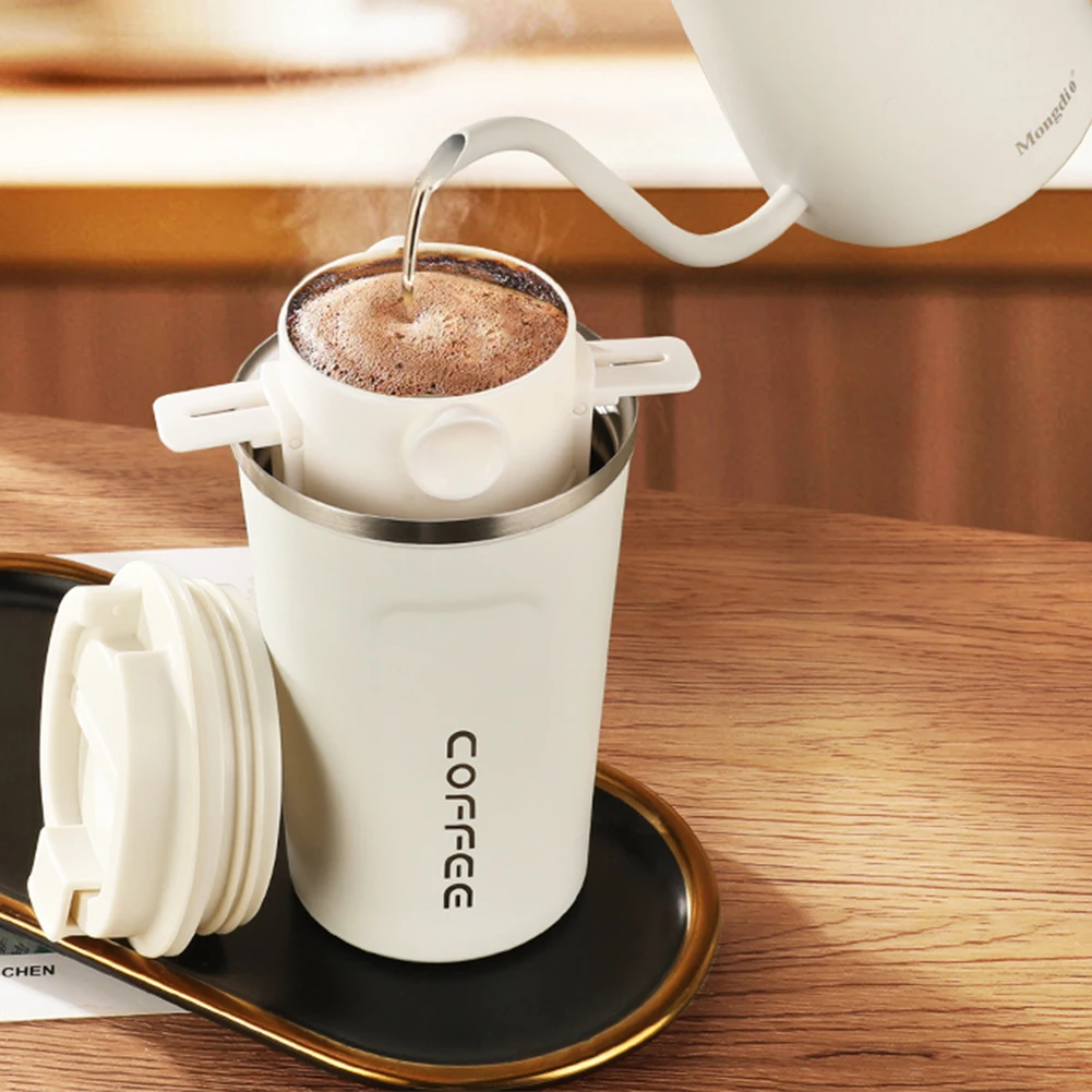 뜨거운 더블 레이어 절연 커피 컵 스테인레스 스틸 자동차 열 병 커피 차 열 머그잔 taza termica garrep copo