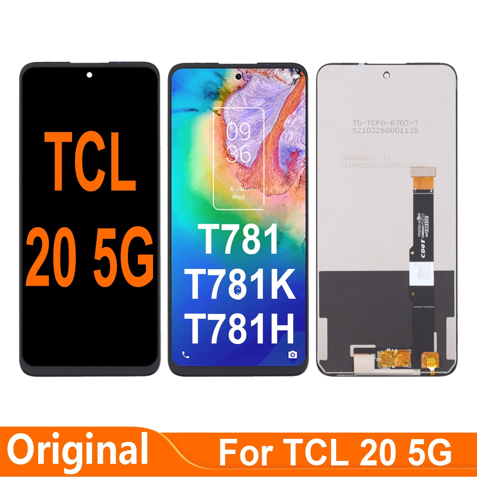 

Original 6.67'' For TCL 20 5G T781 T781K T781H LCD Display Touch Screen Digitizer Assembly For TCL20 5G LCD Repair Parts