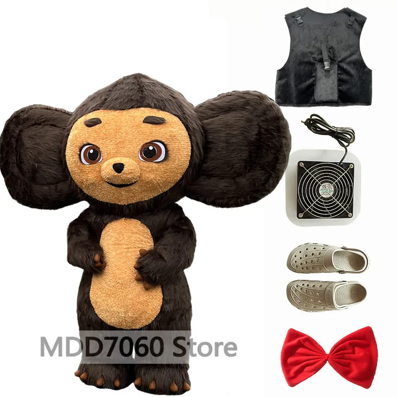 thumbnail image 1 of Cheburashka Inflatable Apparel 2m/2.6m/3m Giant Plush Doll Role Playing Party Ball Mascot Apparel Big Ear Chabu Чебурашка, 1 of 5