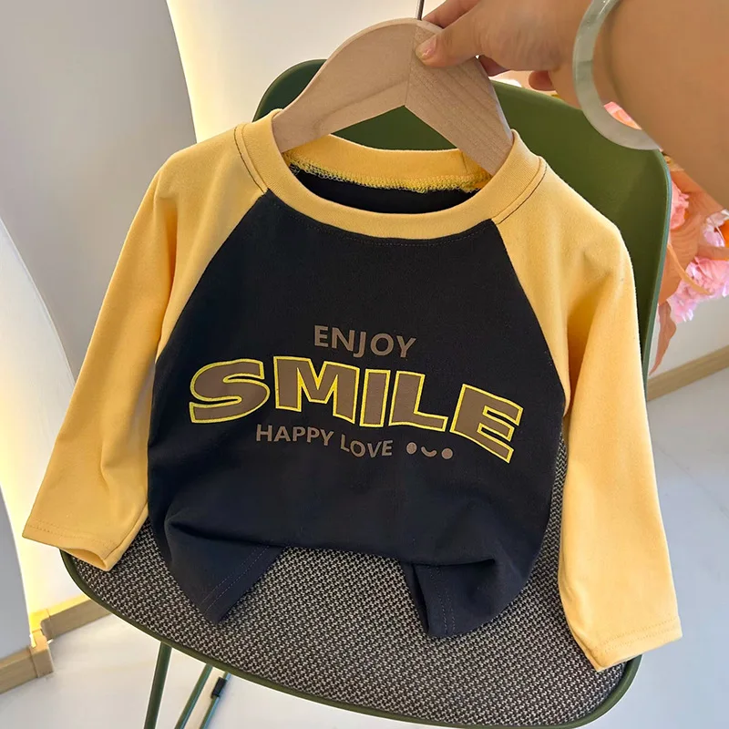 Spring Children's T-shirt Boys Girls Long Sleeve Base Coat Leisure Wear Boys Girls Tops Kids Clothes Children T-shirt 6