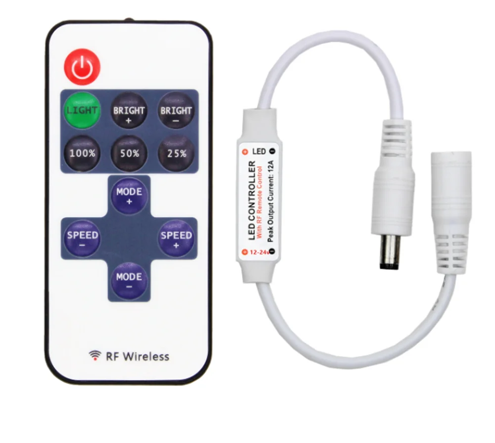 最高の LEDストリップライト用リモコン付き単色カラーコントローラー,調 スイッチ