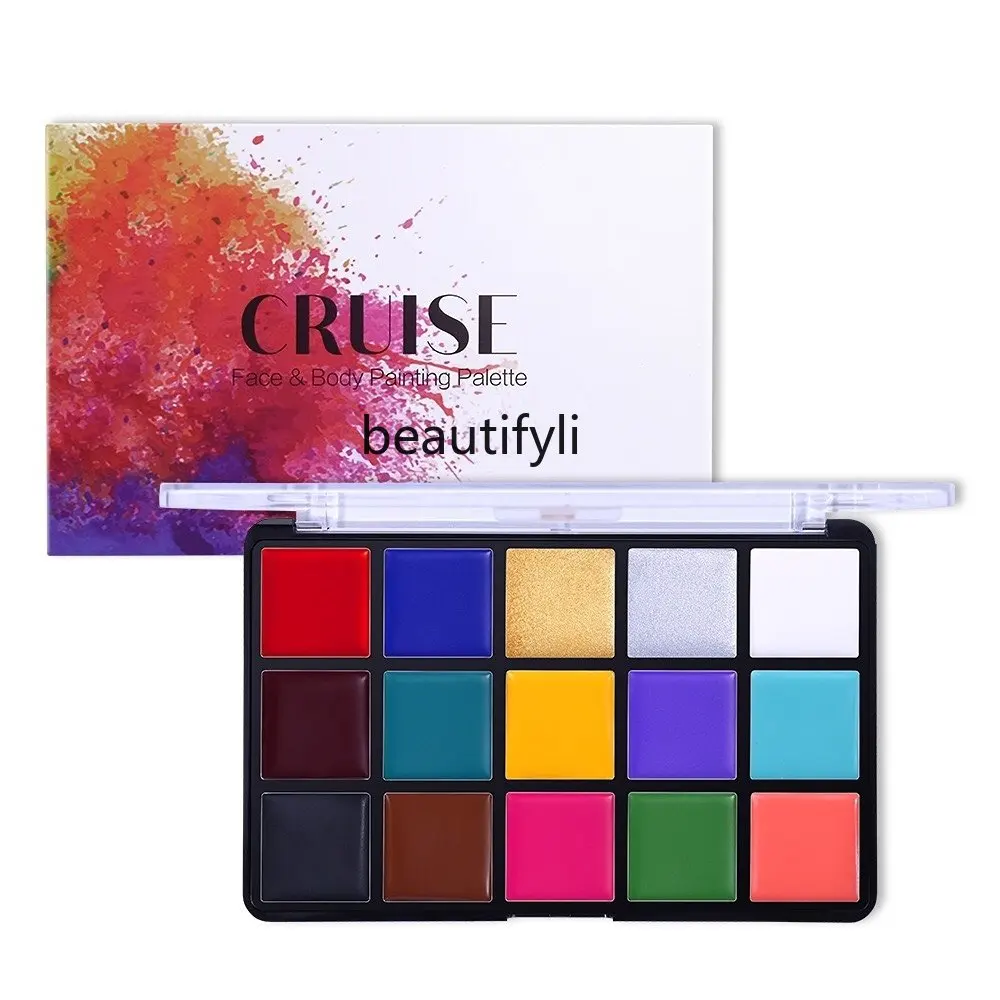 

zq Oily Human Face Paint Makeup Moisturizing Natural Lasting Eye Modification Easy to Color