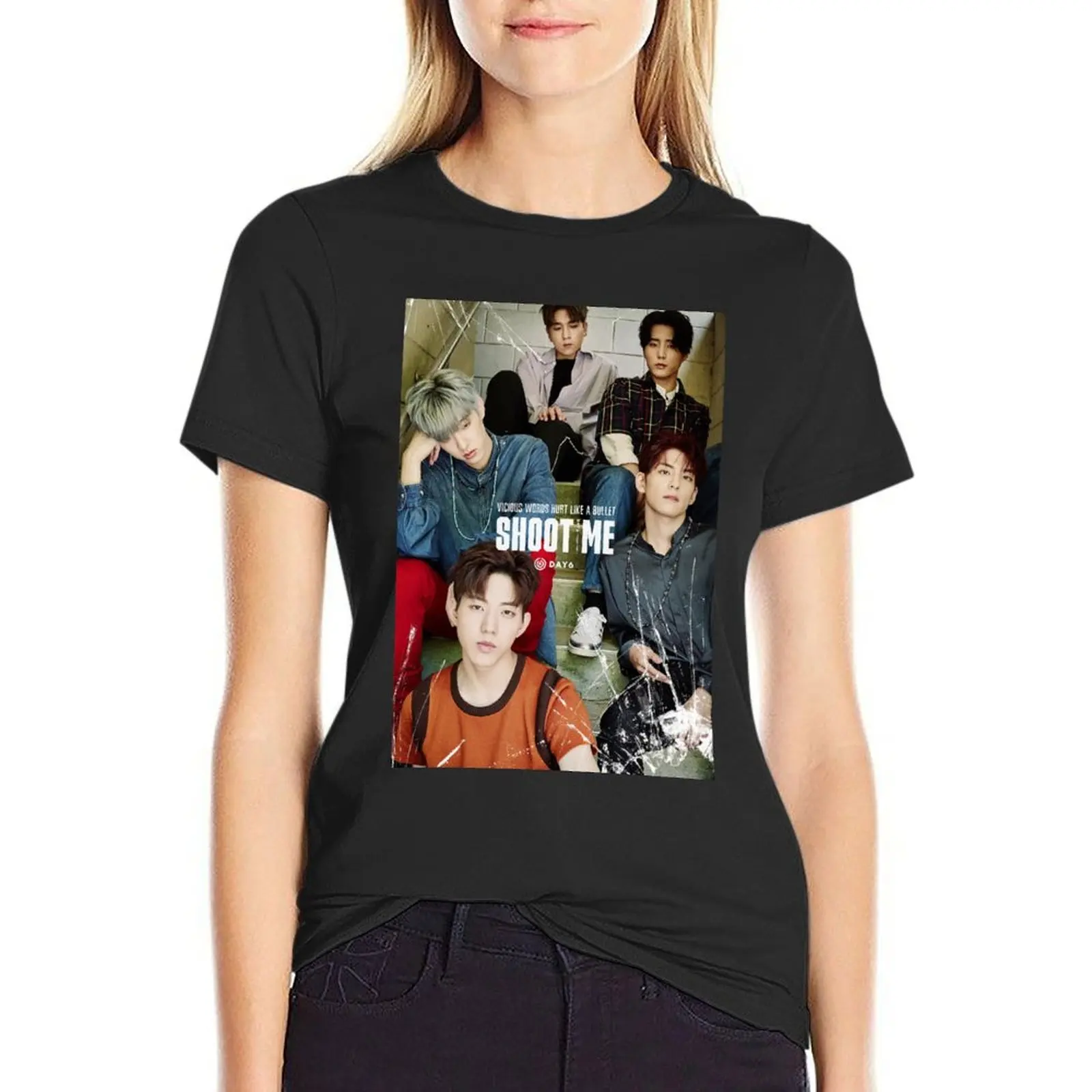 

DAY6 T-Shirt graphics tops oversized animal print shirt for girls Women's tops