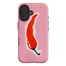 Luxury Double - Layer Chilli Phone Case - Sleek Protective Back Cover - iPhone 14 Plus (FLR - 283FL250327606)