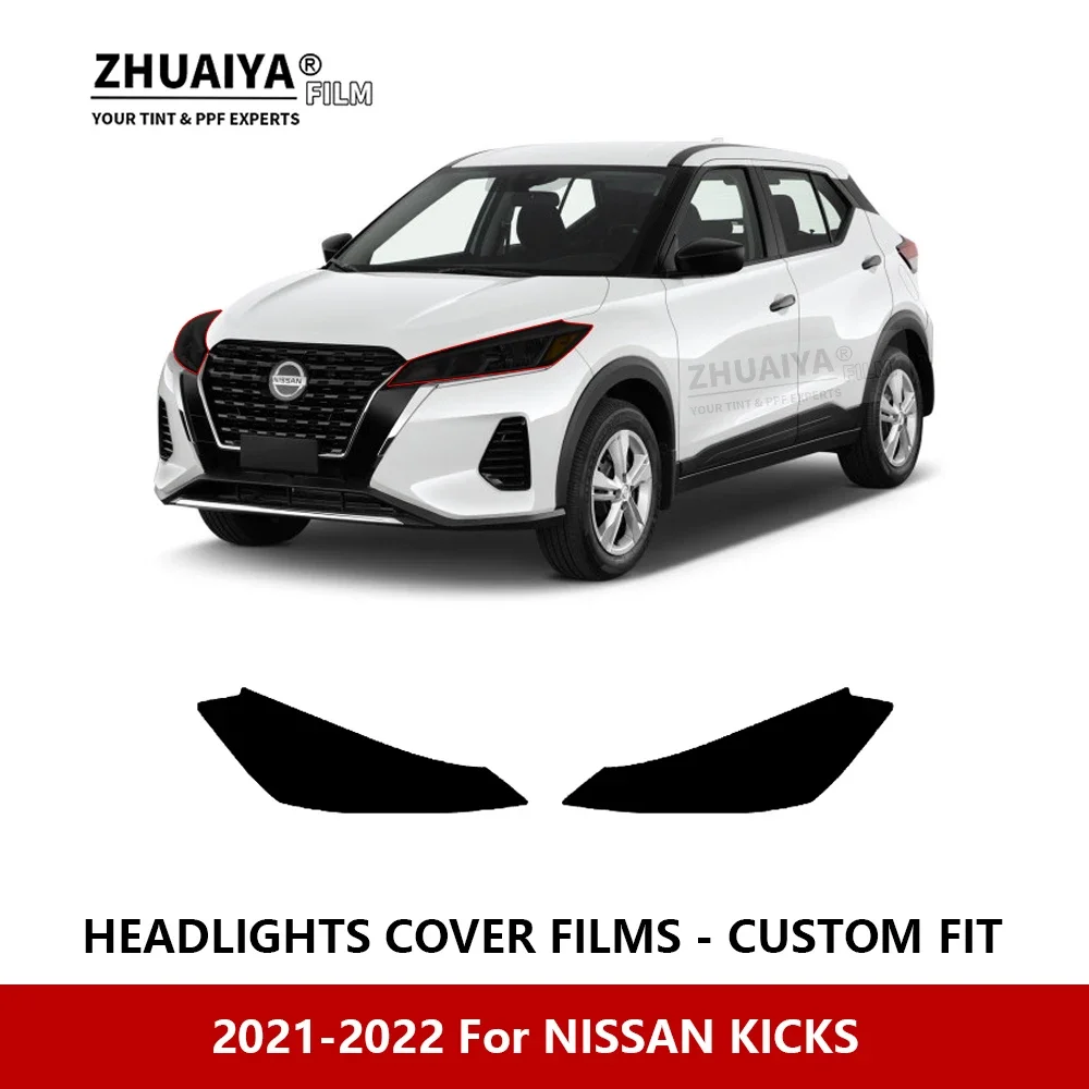 

For NISSAN KICKS 2021-2022 Car Exterior Headlight Anti-scratch PPF precut Protective film Repair film Car stickers Accessories