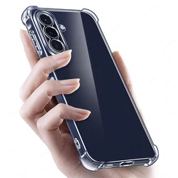 Crystal Clear Shockproof Silicone Phone Case - Durable and Stylish Protection Cover - Samsung A27 (Transparent)