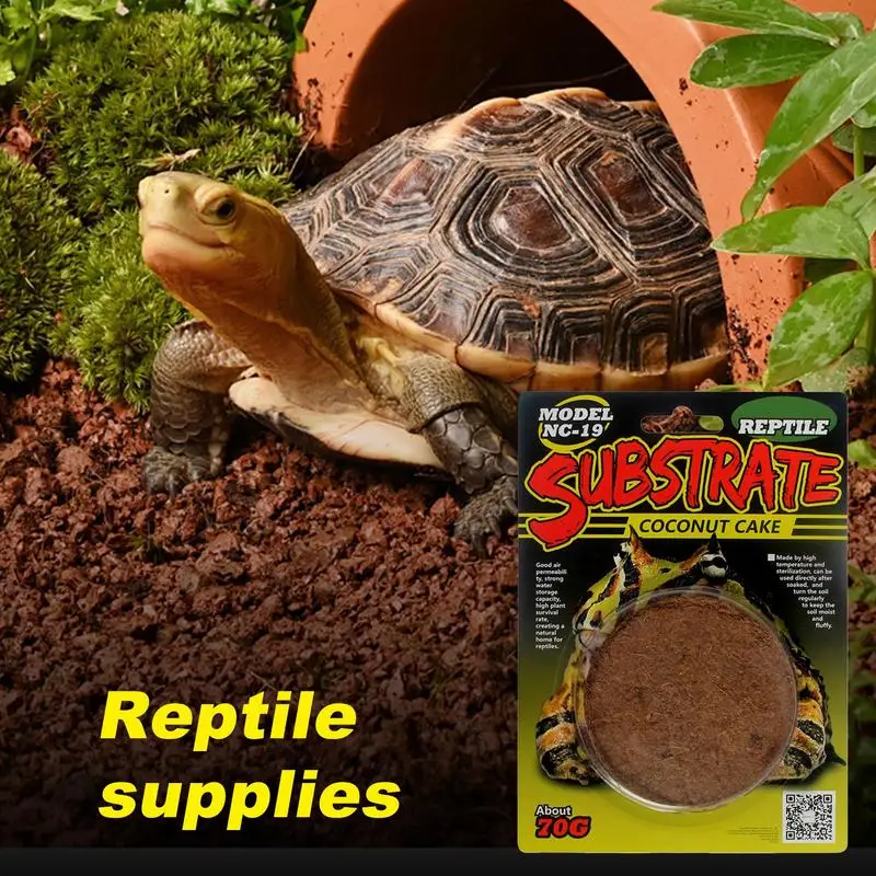 Reptile Coconut Soil Coir Pressed Coconut Fiber Substrate Lizard Tortoise Bedding Soil Mat for Pets