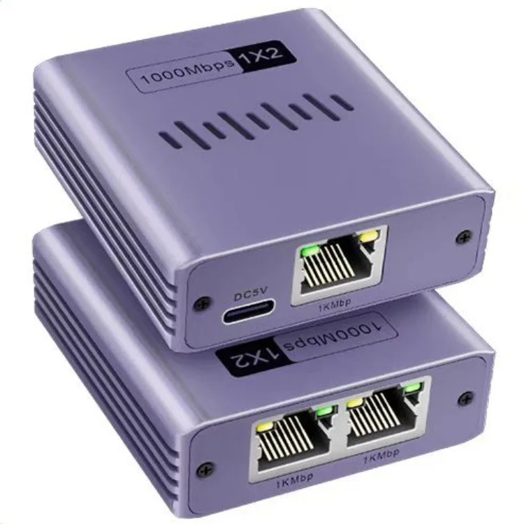 High-Speed Gigabit Ethernet Splitter - 1000Mbps RJ45 LAN Network Extender