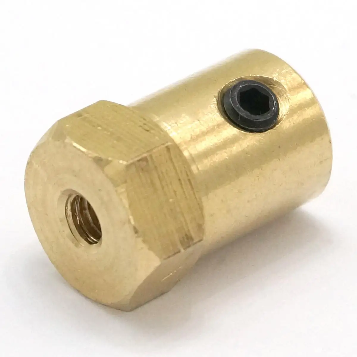 38mm 3.17mm(1/8") Brass Copper Hex Shaft Coupling Tire Connector