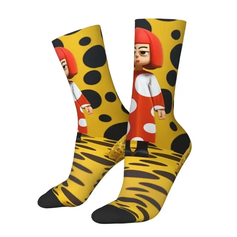 Kawaii Print Pumpkin Yayoi Kusama Socks For Men Women Stretchy Summer Autunno Inverno Crew Socks