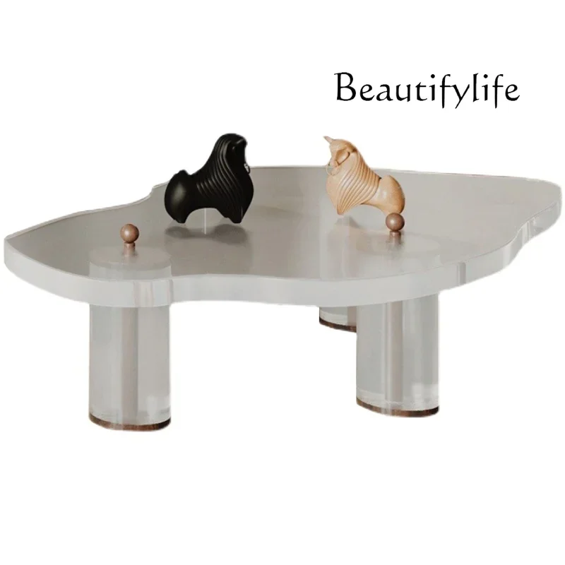 

Modern Minimalist Frosted Acrylic Tea Table Designer Living Room Shaped Clouds Small Tea Table