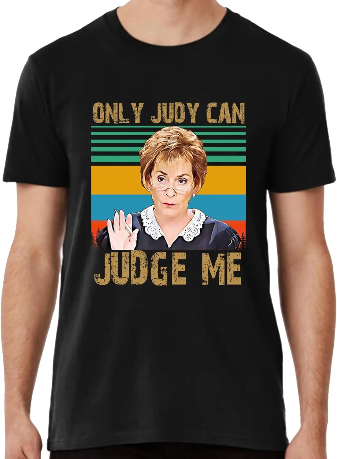 

Vintage-only-judy-can-judge-me-5-Short-Ladies-unisex-long рукав-толстовка с круглым вырезом-толстовка из плотной смесовой ткани-футболка