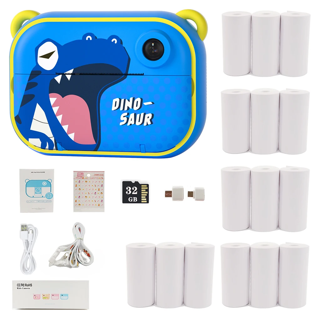 Digital Camera Wooden Camera Toys Kids Camera Instant Print Photo