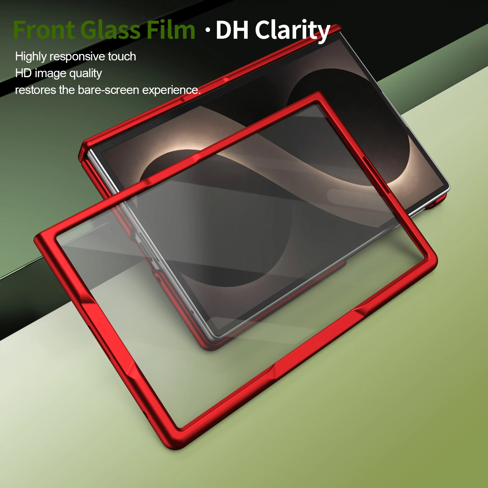 Premium Protective Case with Front Screen Protector, Hinge Guard, Magnetic Ring & Metal Kickstand