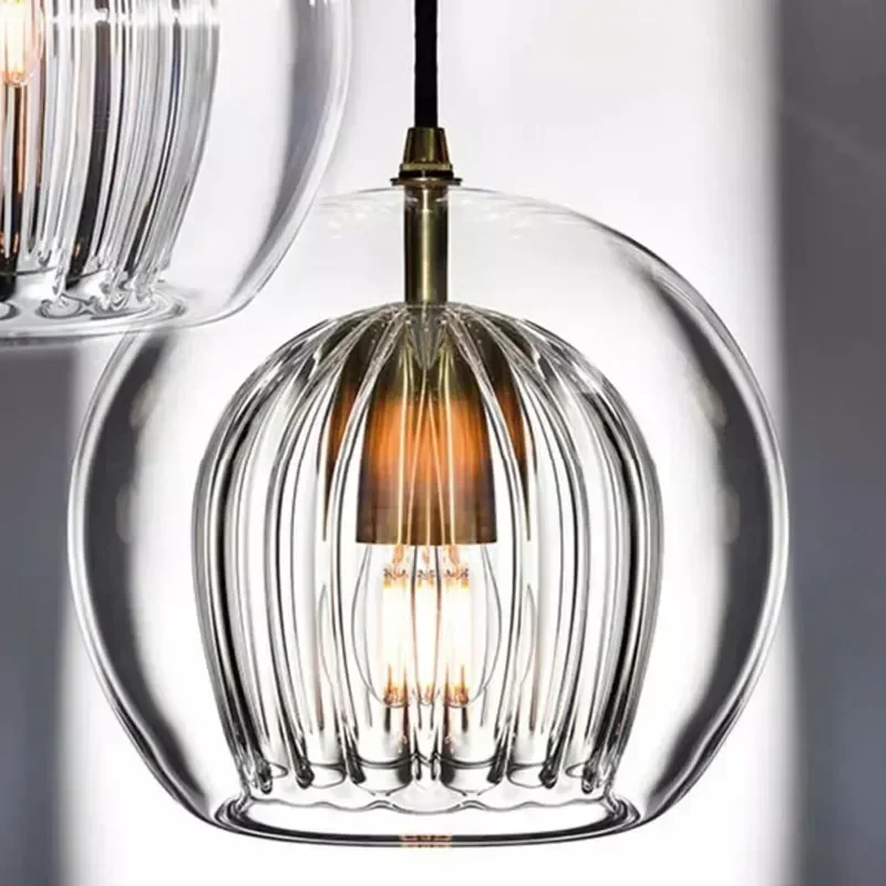 Nordic Glass Pendant Light LED Hanging Lamp for Dining Room Living Room Coffee Shope Home Indoor Decor Lighting Fixtures 5