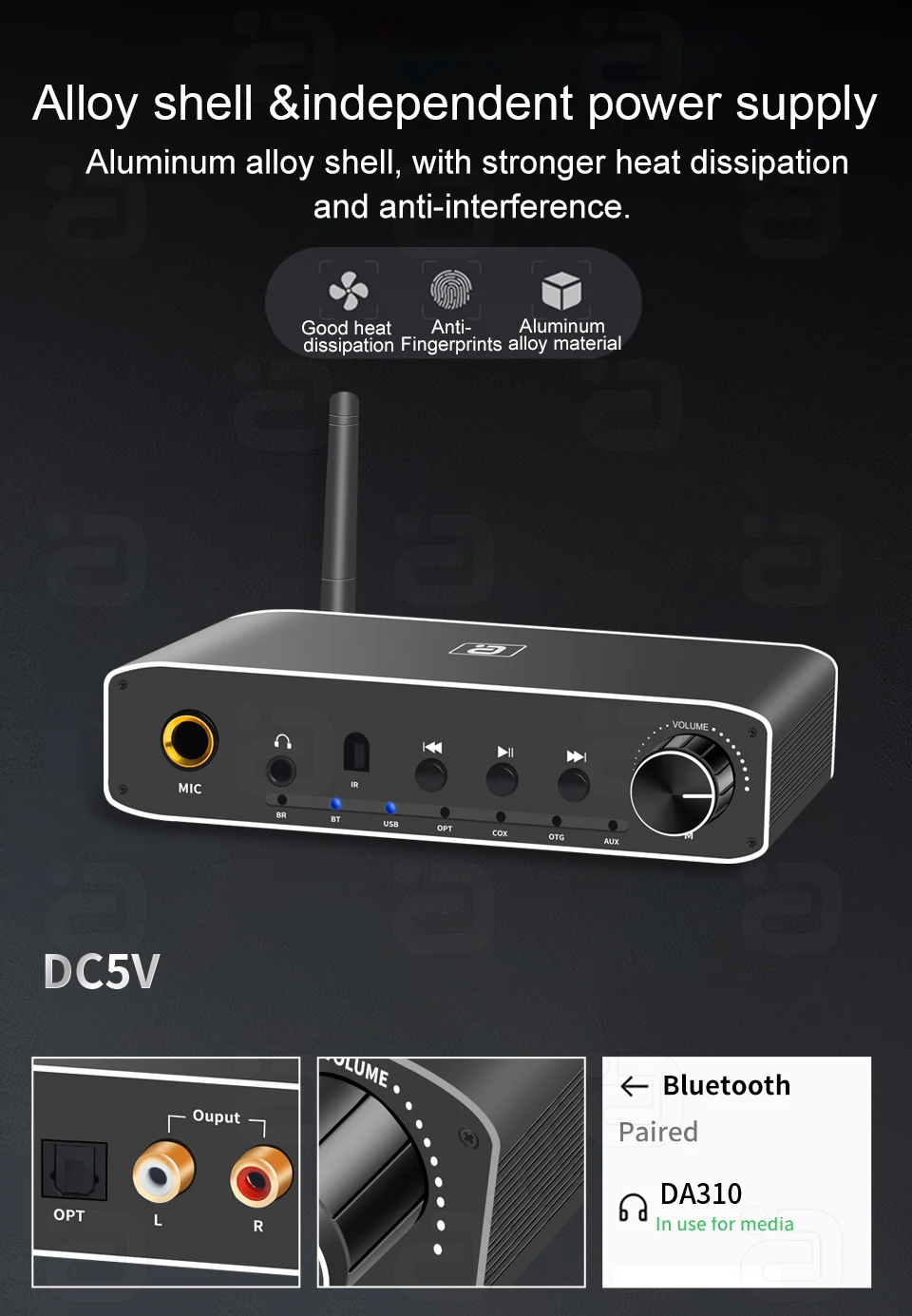 Bluetooth 5.1 Adattatore Trasmettitore Ricevitore - Per TV, Cuffie E Altoparlanti Adattatore Wireless Tx Rx - Foto 10
