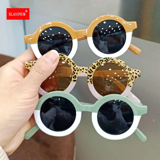 Children Cute Leopard Double Color Cartoon Bear Shape Round Sunglasses Boy  Girl Kids Vintage Sunglasses UV400 Protection Classic - AliExpress