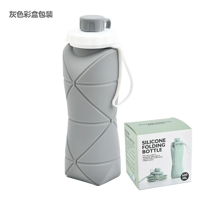 Creative Silicone Folding Cups Outdoor Sports Bottle Large Capacity Travel Water Cup 1Pieces Folding Silica Gel Cup Coffee