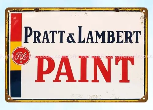 

Pratt & Lambert Оловянная металлическая вывеска Настенный дизайн для гостиной