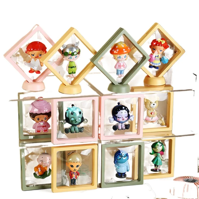 

Figure Blind Box Display Stand Cartoon Doll Storage Box Clear Dust Doll Holder Desktop Toy Display Stand Figure Collector