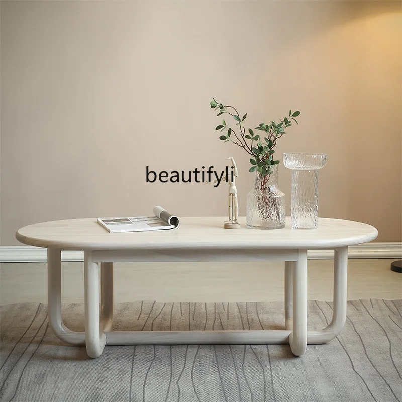 Zqnordic Belgium B & B Coffee Table Hotel Oval Distressed Rounded