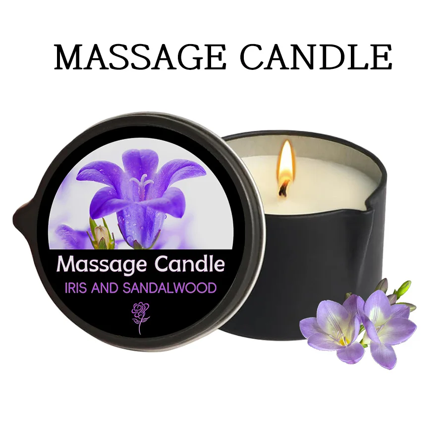 Luxurious Amber Vanilla Soy Wax Massage Candle - Perfect for Relaxation and Holiday Gifting